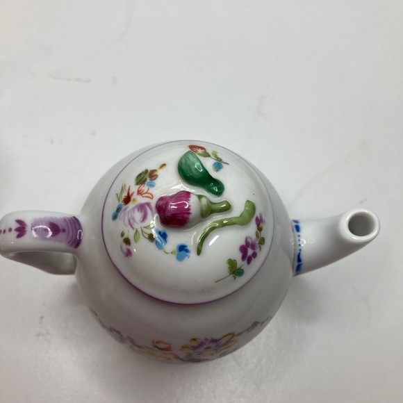 Victoria & Albert Museum Teapot Mennecy ,hochst 1985 Franklin Mint Fine Porcelai - Picture 8 of 13